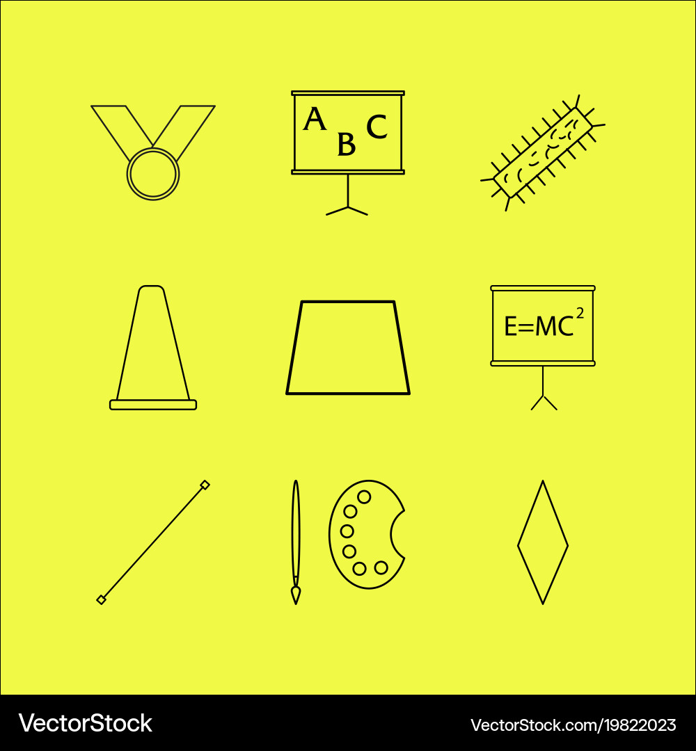 Education linear icon set simple outline icons vector image