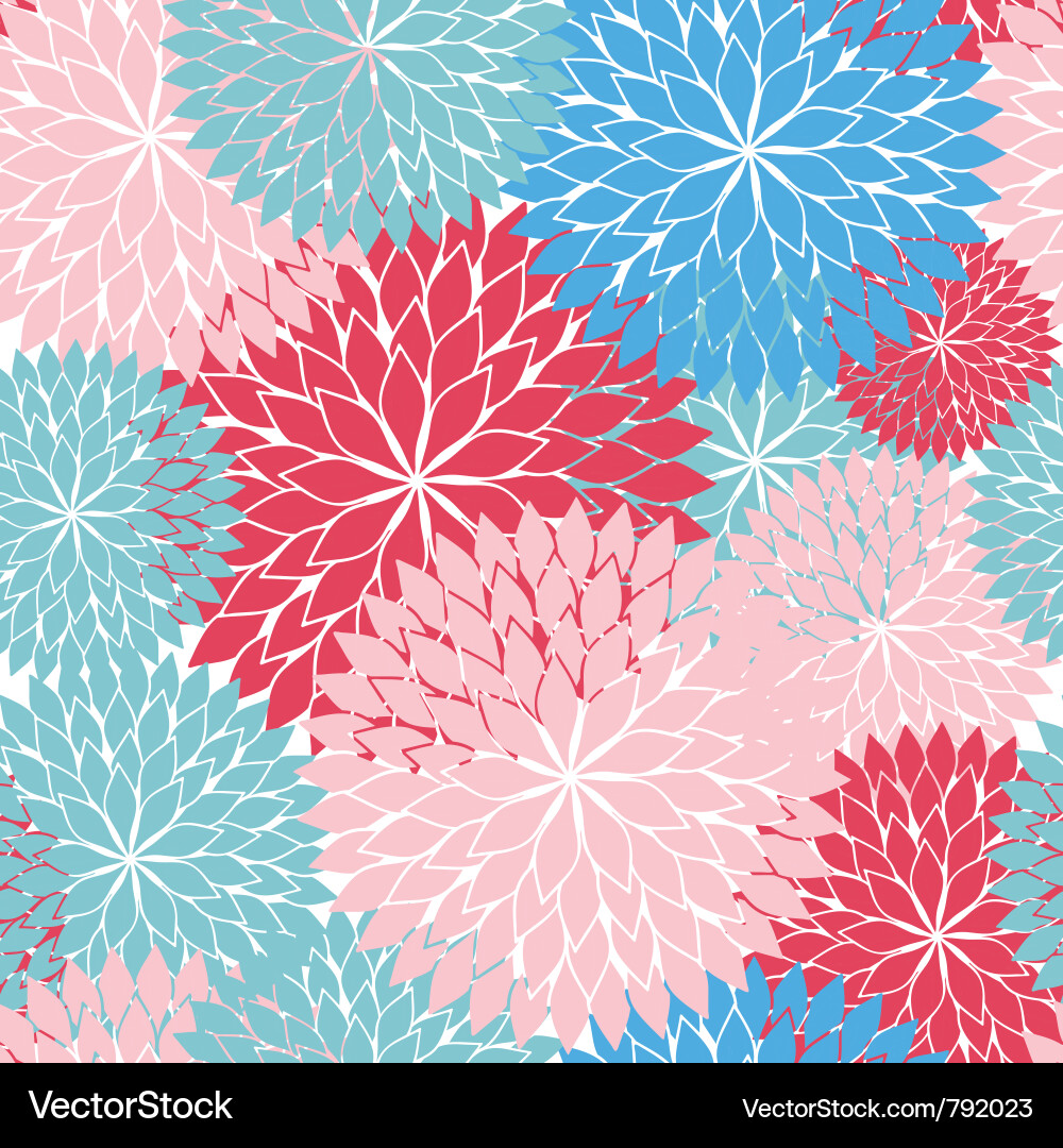 Floral Rose Seamless Pattern vector image