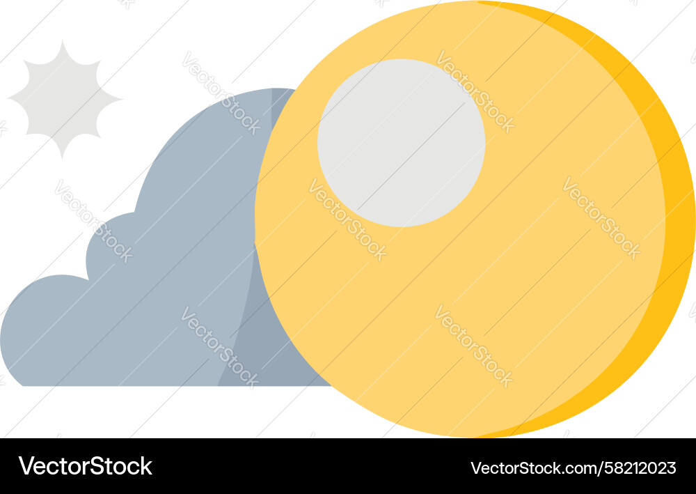 Full Moon with Soft Clouds Vector Image