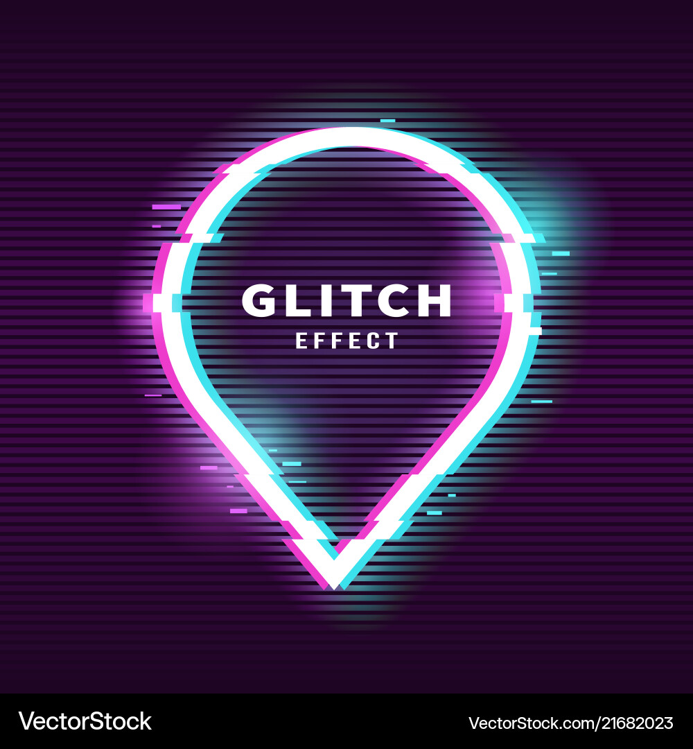 Glitch Frame Effect vector image