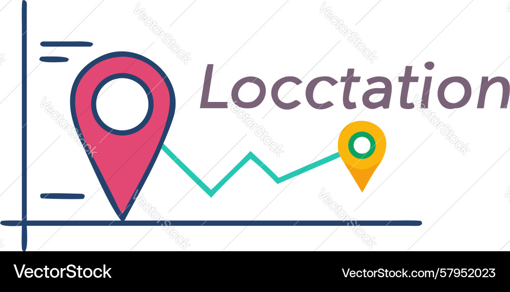 GPS Location Data Trend Visualization vector image
