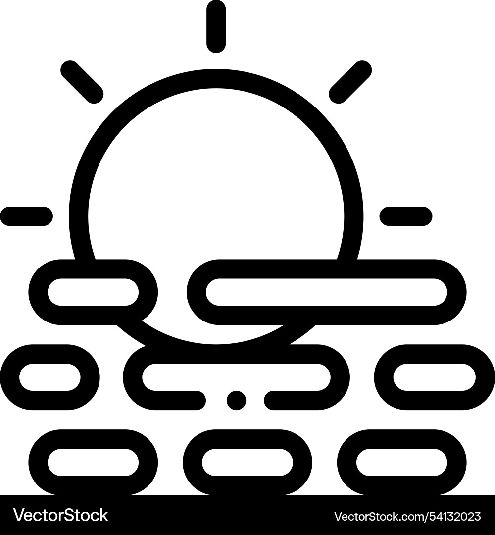 Haze icon thin linear style design isolated vector image