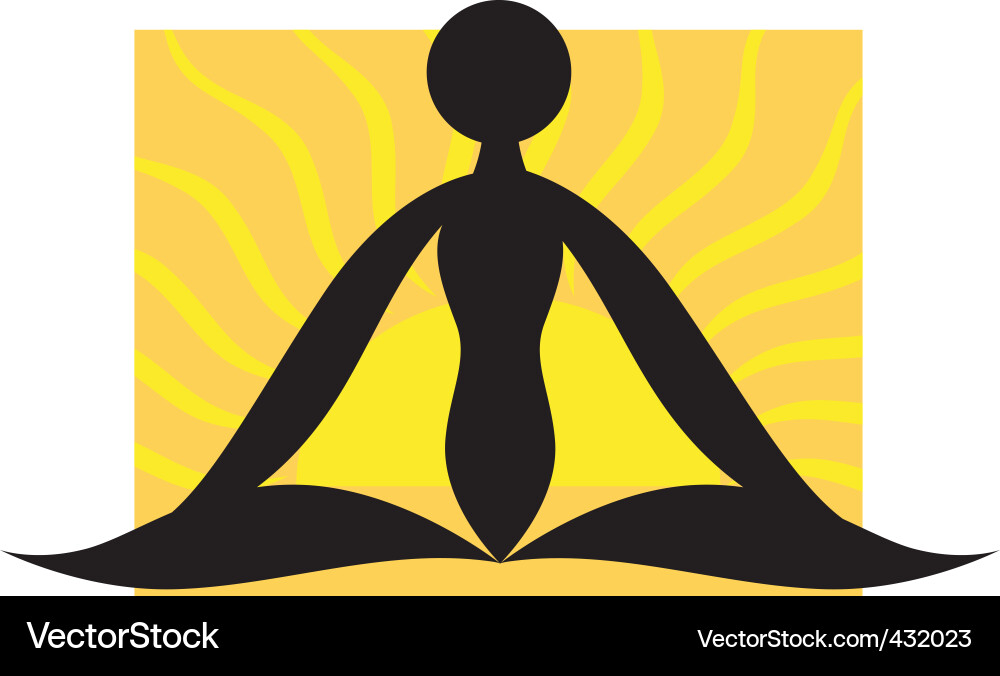 Man Practicing Exercise Vector Image