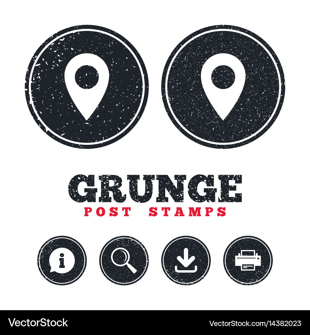 Map pointer icon gps location symbol Vector Image