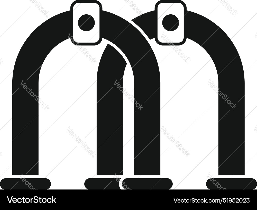 Metal detector gate detecting objects icon Metal detector gate detecting objects icon vector image