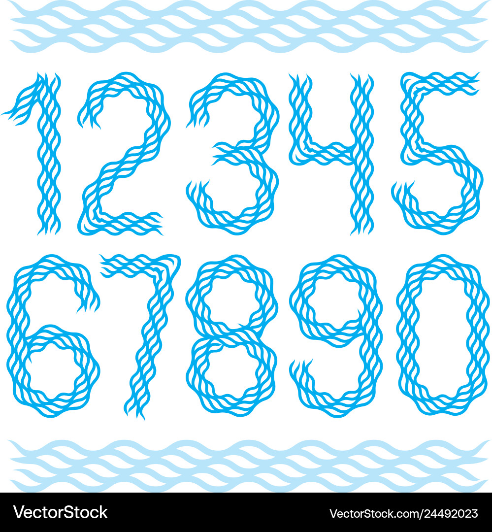 Modern rounded numbers collection made Modern rounded numbers collection made vector image