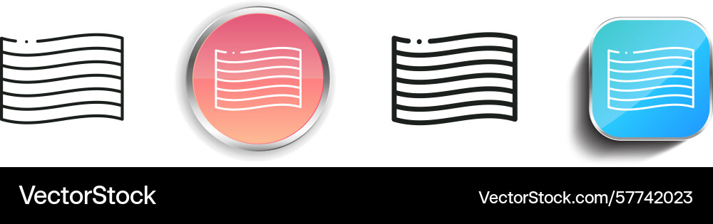 Pride icon thin linear regular and button style vector image
