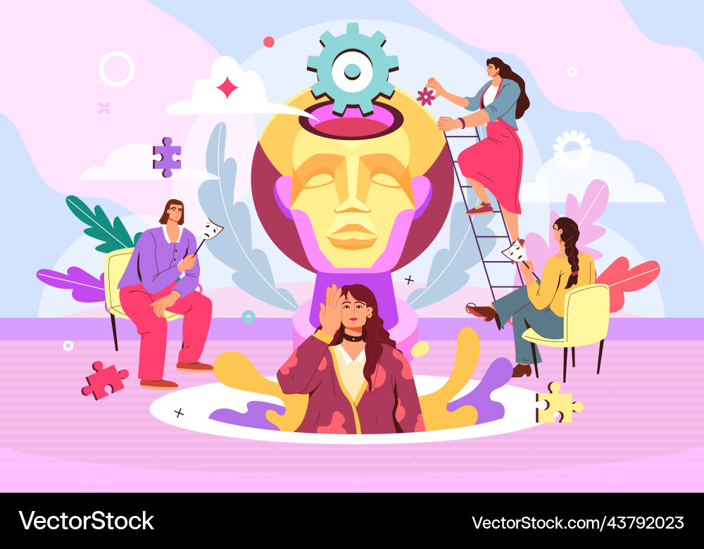 Psychology education learning psychological Psychology education learning psychological vector image