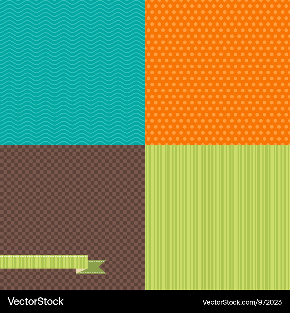 Retro Geometric Pattern - Seamless Tile Vector Image