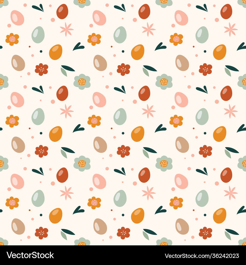 Seamless pattern spring and easter Seamless pattern spring and easter vector image