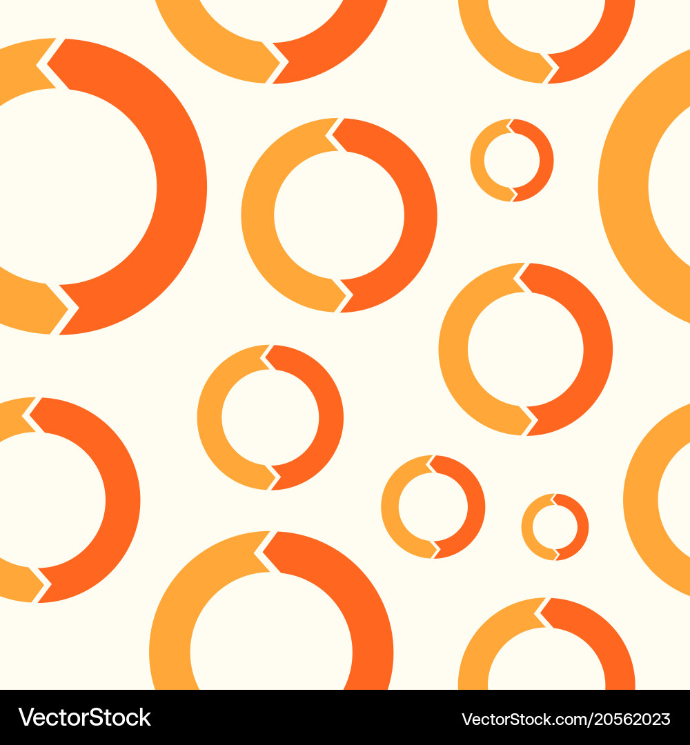 Seamless pattern with circular arrows vector image