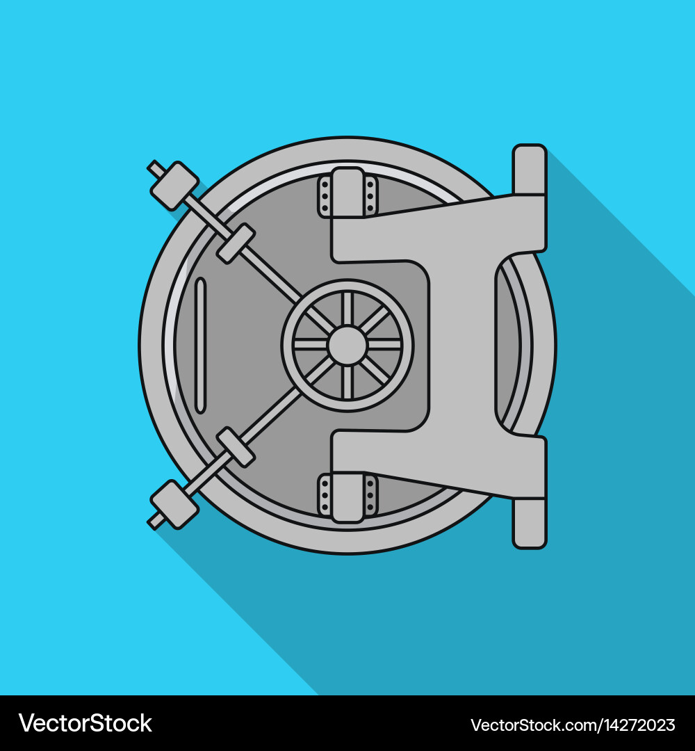 Secure Vault Icon - Flat Style vector image