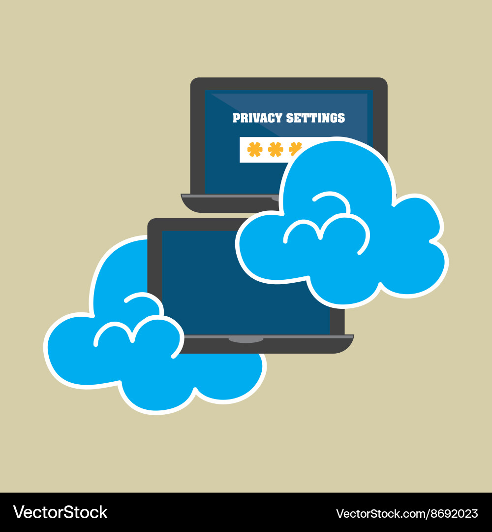 Security system design technology vector image
