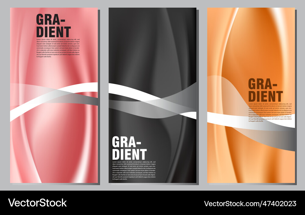 Set abstract background smooth gradient mesh wave Set abstract background smooth gradient mesh wave vector image