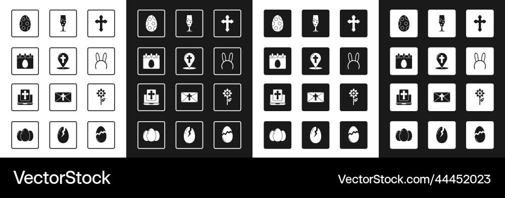 Set christian cross map pointer Set christian cross map pointer vektorbild