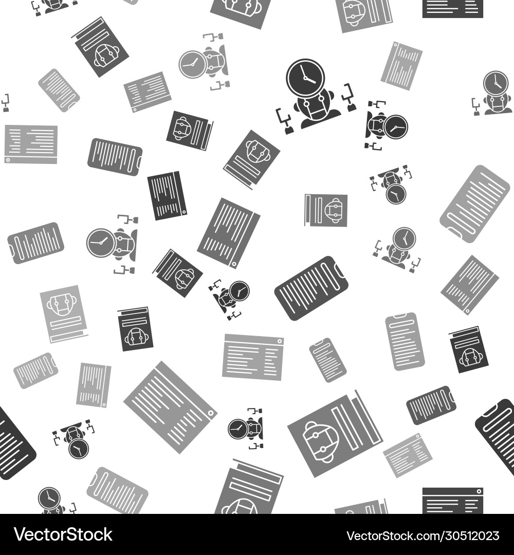 Set robot and digital time manager user manual Vector Image