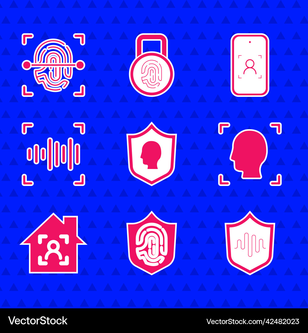 Set user protection fingerprint in shield Set user protection fingerprint in shield Vector Image