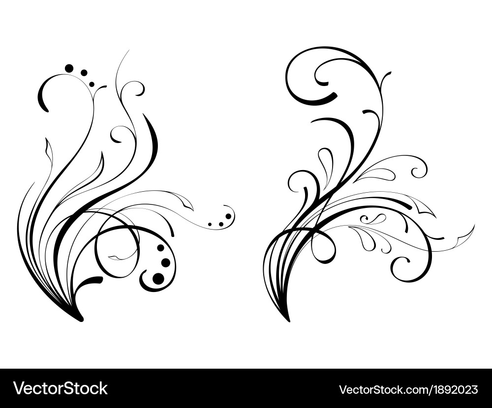 Swirl Elements vector image