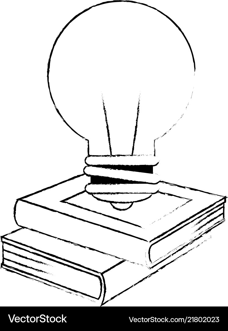 Text book with bulb Text book with bulb vector image