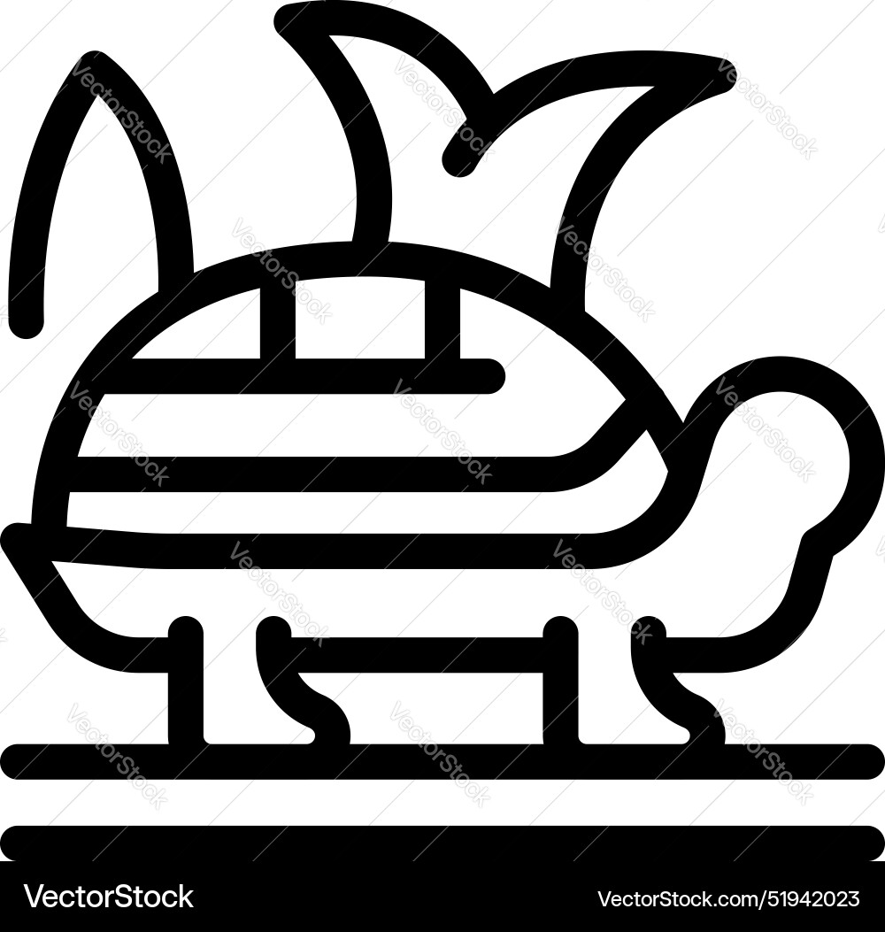 Turtle walking with palm tree growing on shell Vector Image