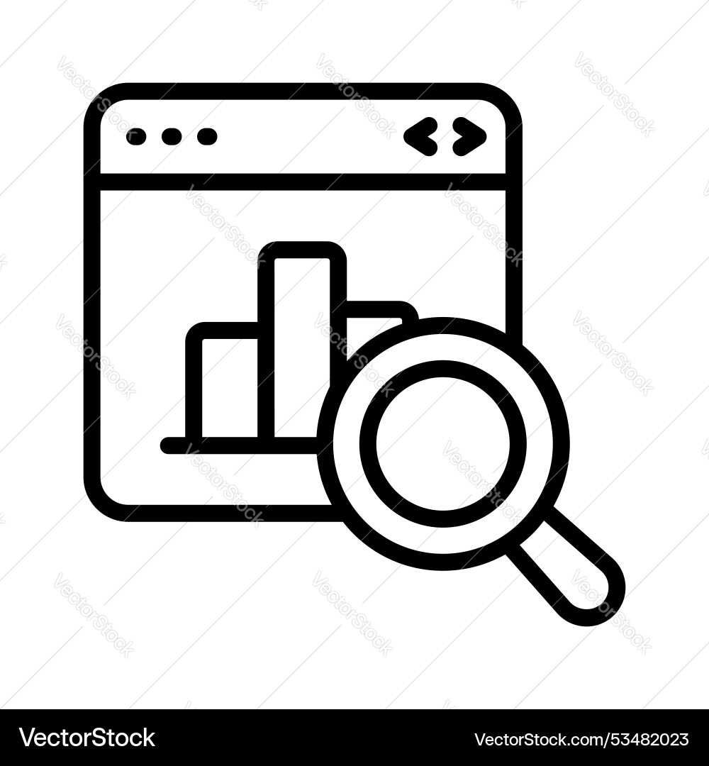 Web analysis vector image
