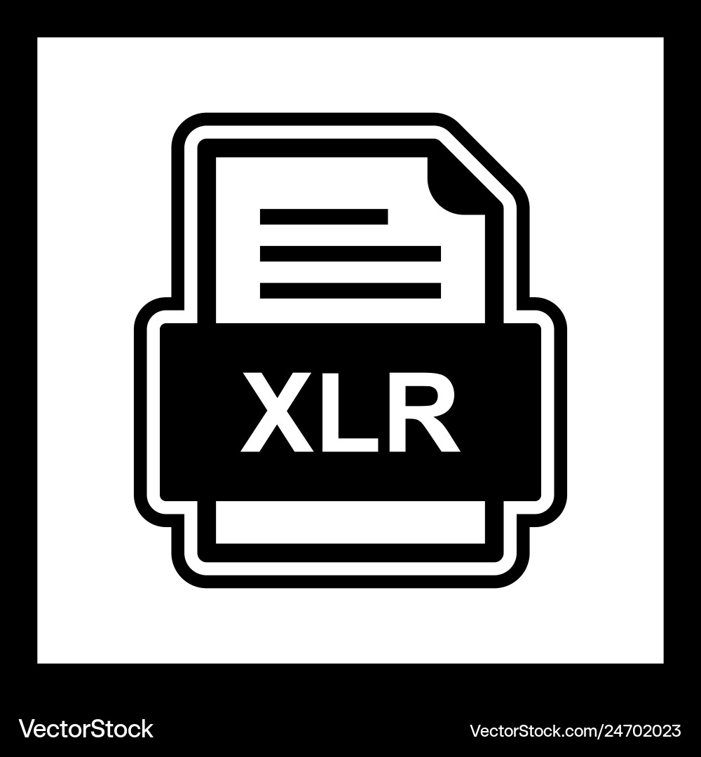 Xlr file document icon vector image