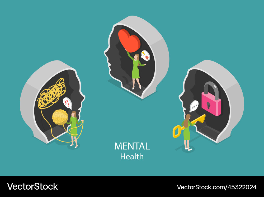 3d isometric flat conceptual Royalty Free Vector Image