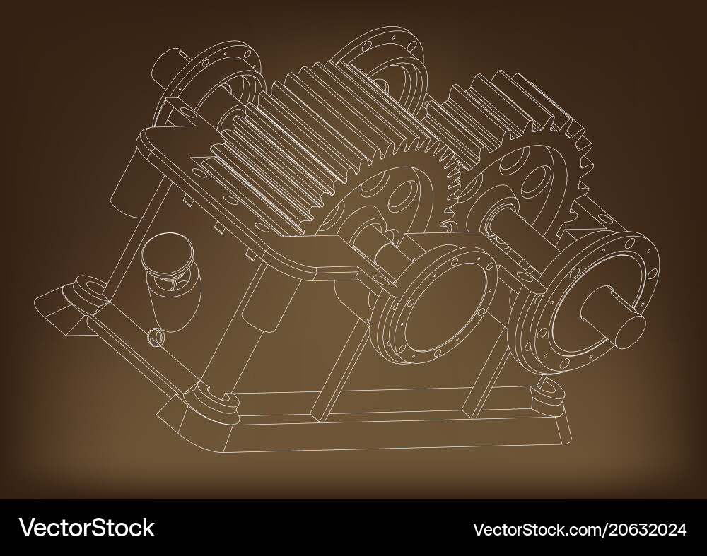 3d model of the reducer 3d model of the reducer vector image