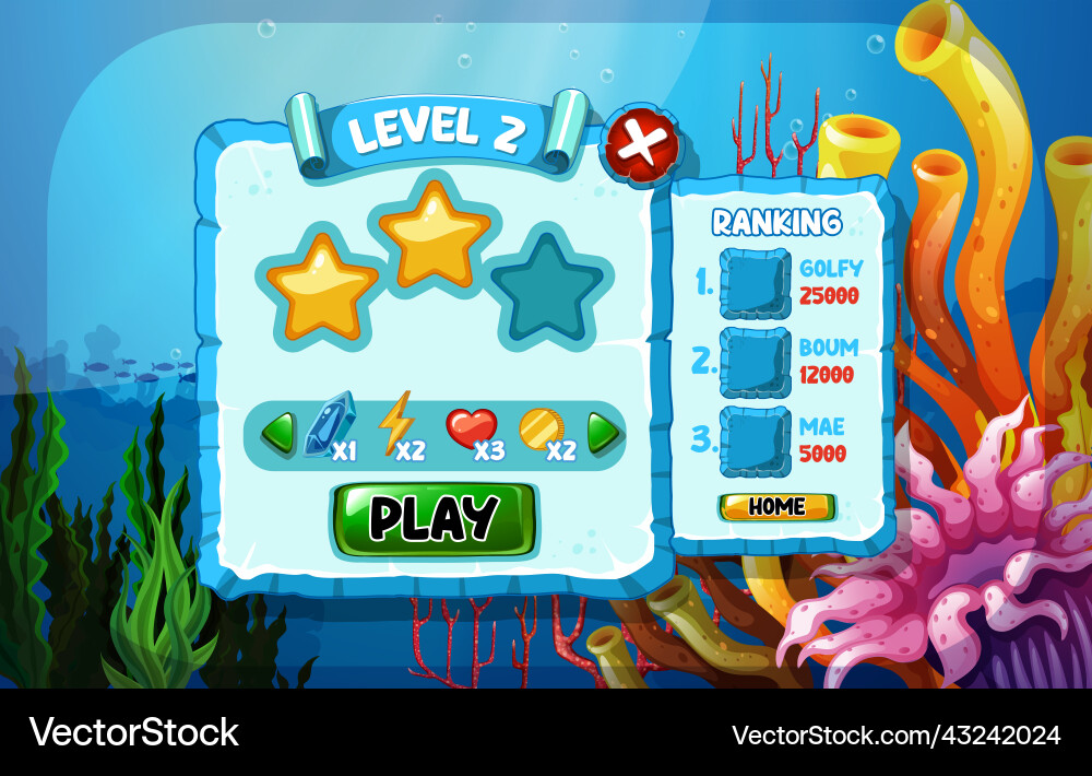 A game background template with elements vector image