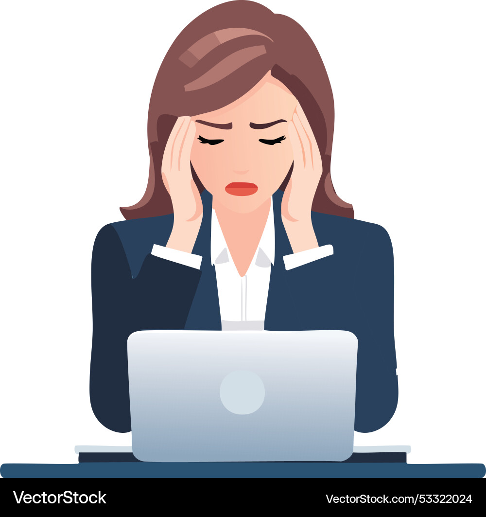 A person in front of computer A person in front of computer Vector Image