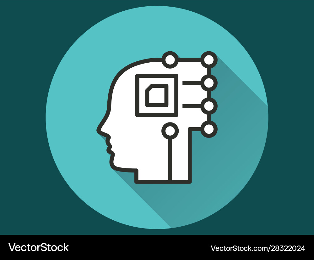 Artificial intelligence icon for graphic and web Vector Image