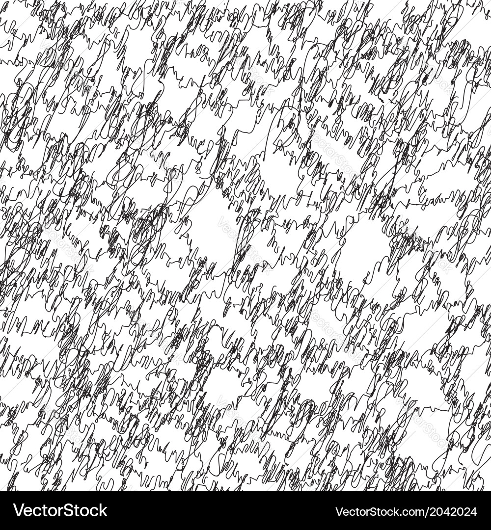 Black and White Scribble Background Vector Image