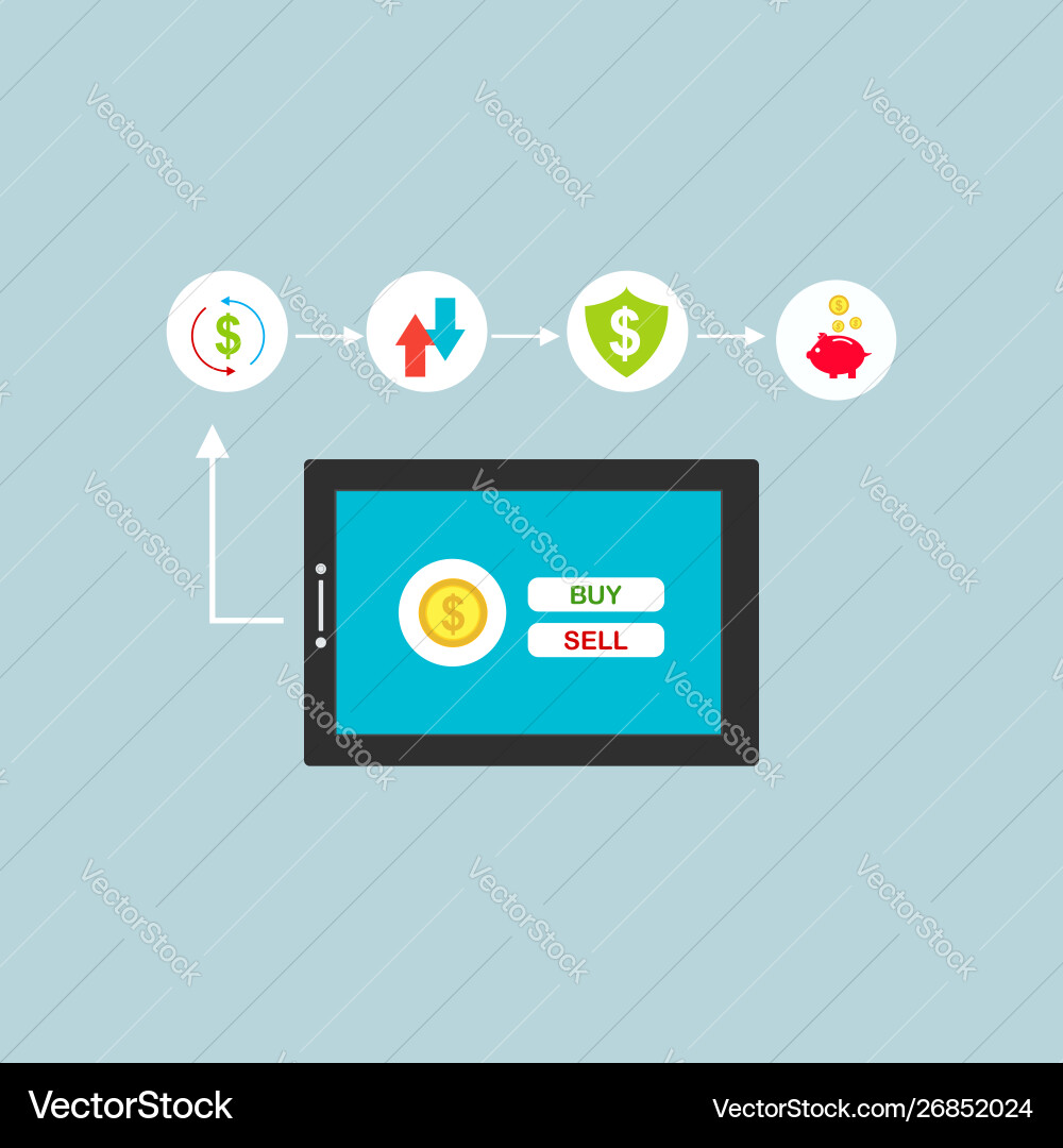 Concept online and mobile payments for web page Concept online and mobile payments for web page vector image