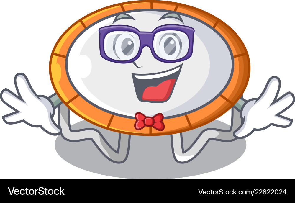 Geek trampoline character room on place isolated vector image