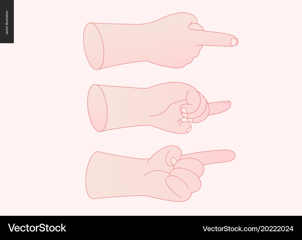 Hands set vector image