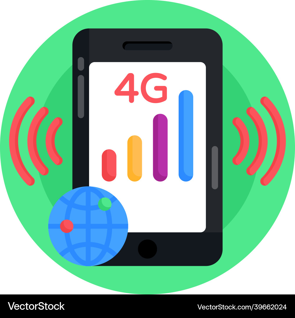 Mobile networking vector image
