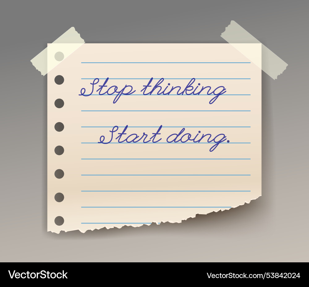Note with text memo and notebook paper list Vector Image