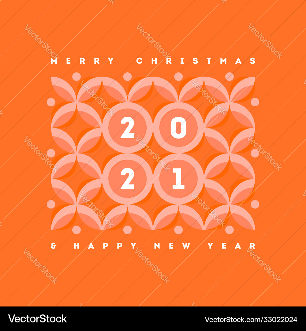 Numbers 2021 on geometric pattern with circles Numbers 2021 on geometric pattern with circles vector image