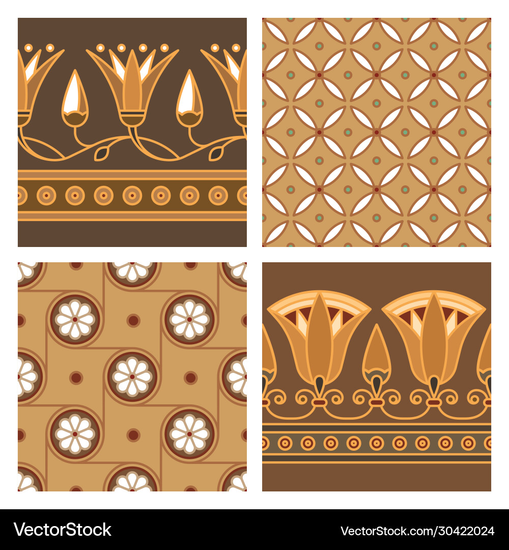 Set four seamless based Set four seamless based vector image