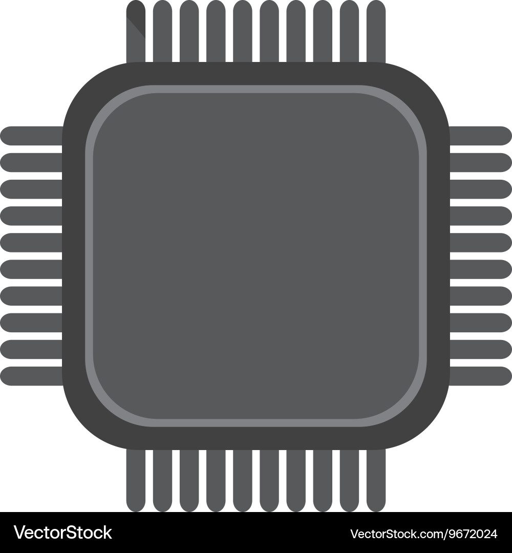 Simple cpu icon vector image