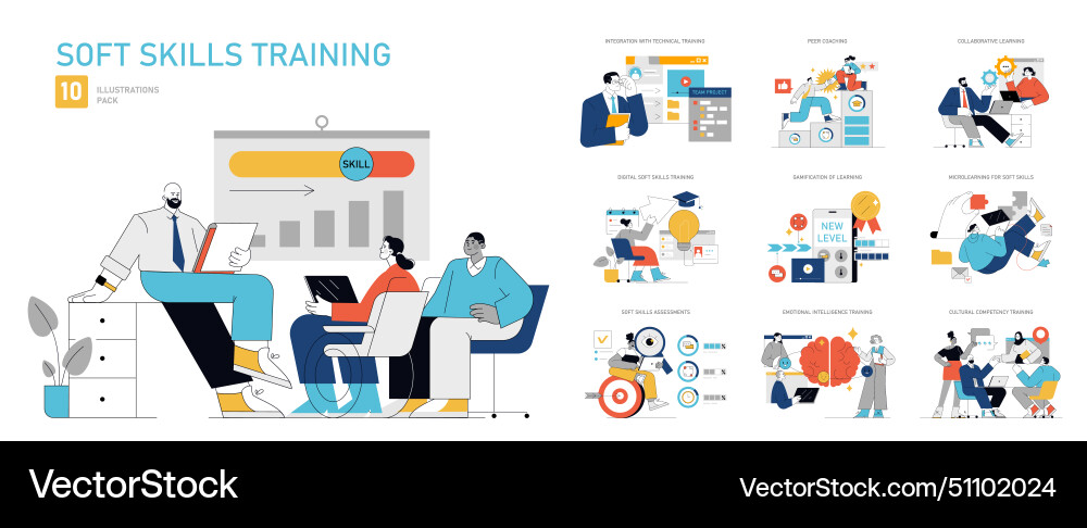 Soft Skills Development Toolkit vector image