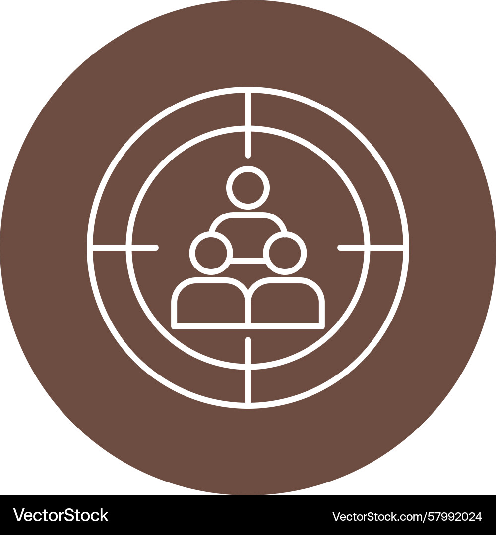 Target audience line multi circle Vector Image