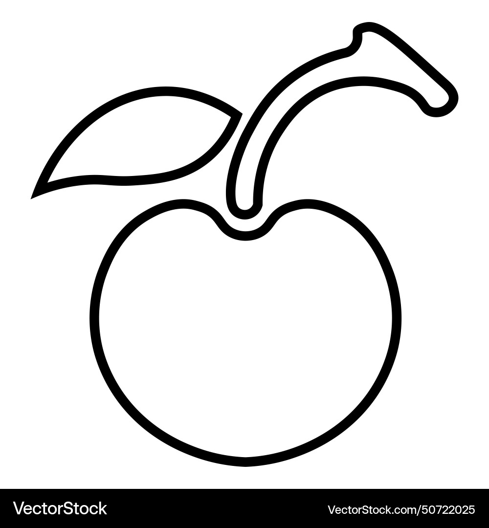 Black cherry icon on white background Black cherry icon on white background vector image