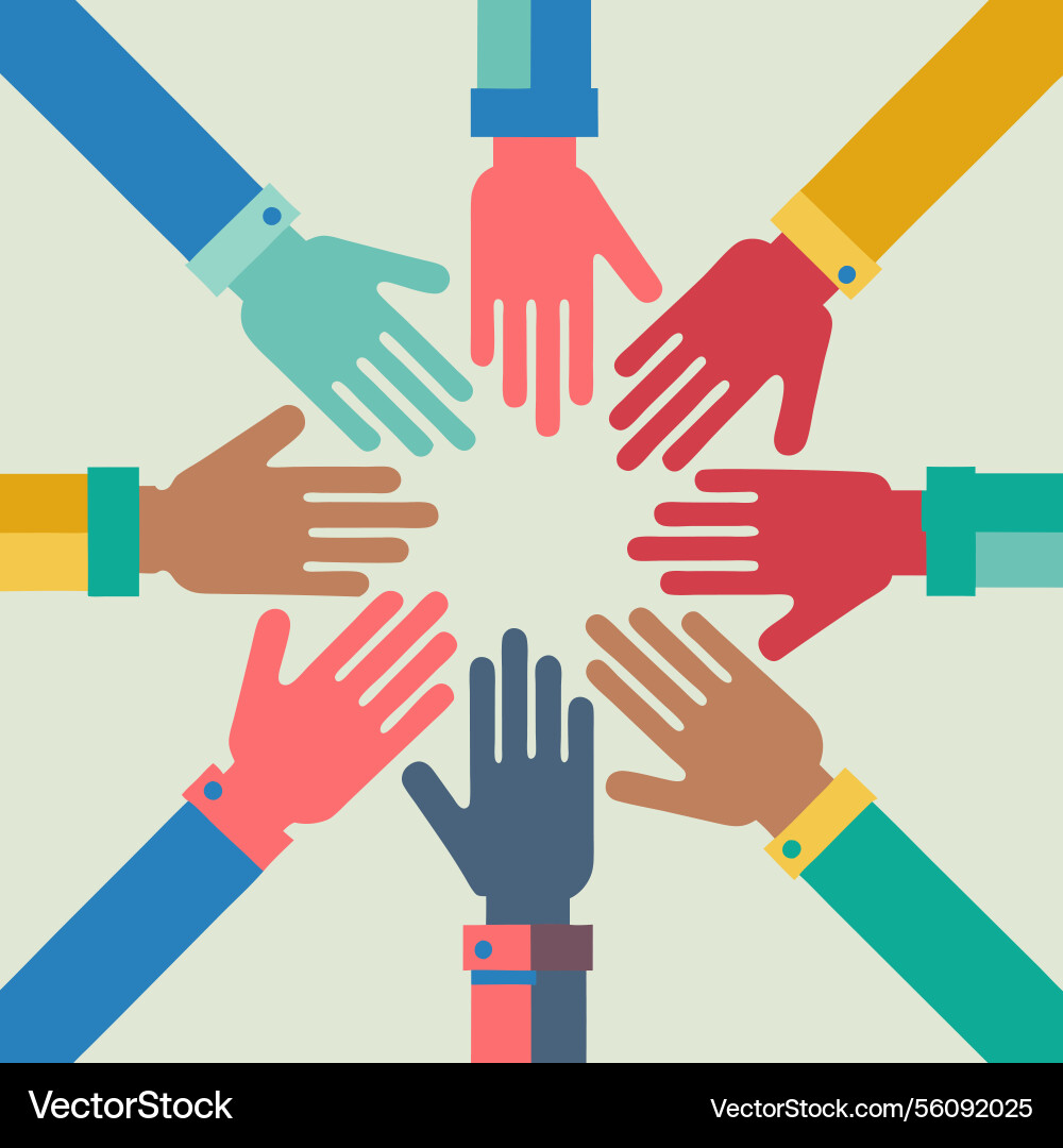 Collection of diverse hands displaying various Collection of diverse hands displaying various Vector Image