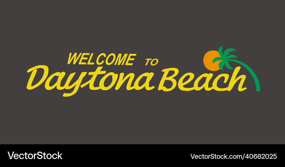 Daytona Beach, Florida Vector Image