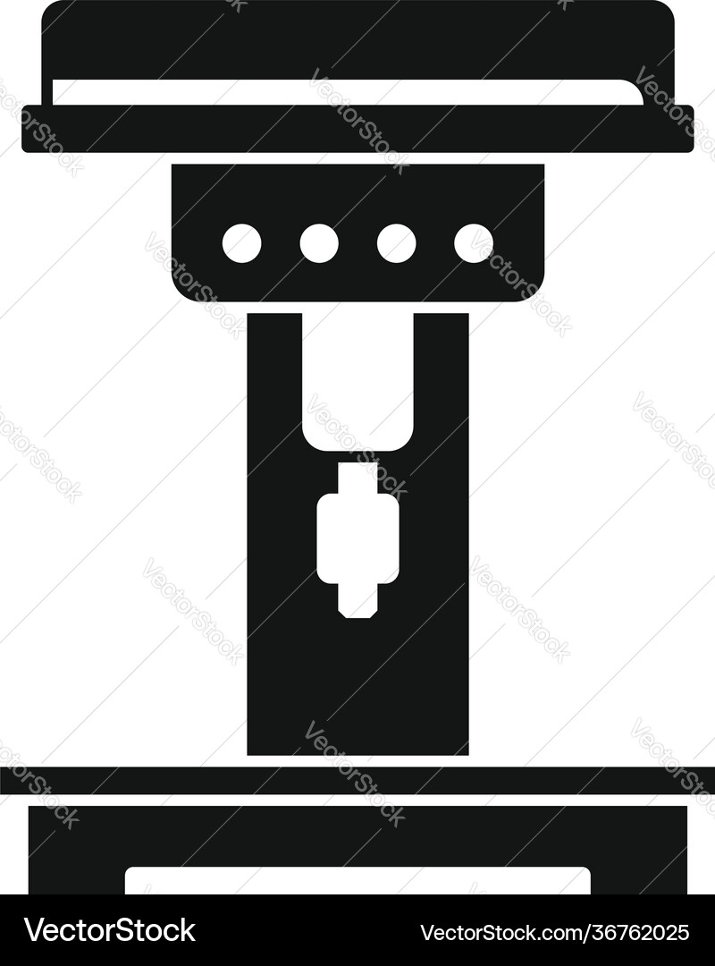 Engineer milling machine icon simple style Engineer milling machine icon simple style Vector Image
