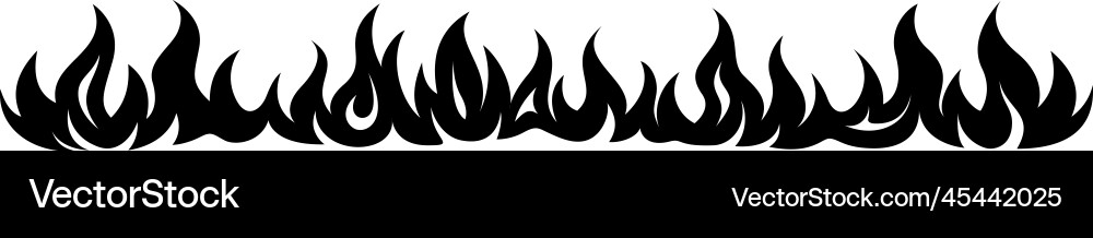 Flame fire border frame silhouette template set – Royalty-Free Vector ...
