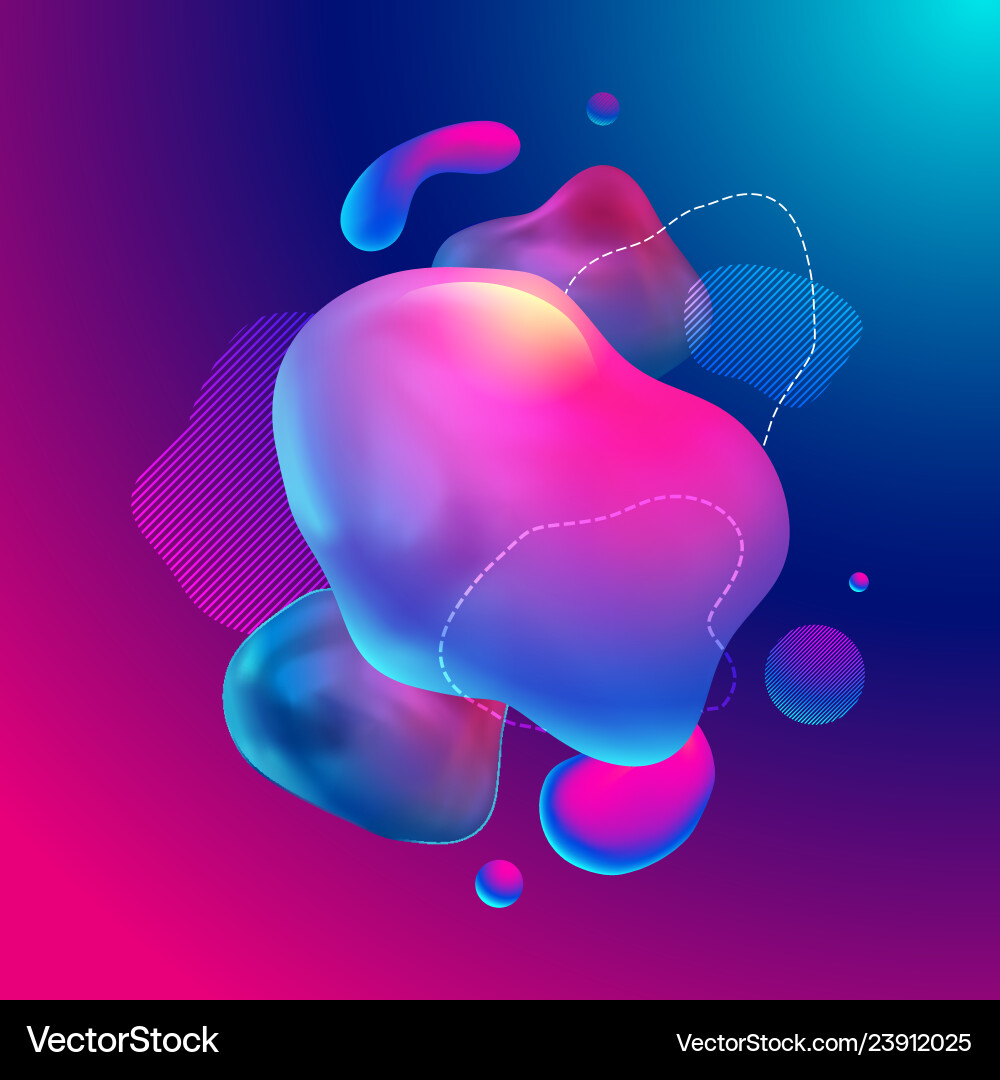Fluid Dynamic Shape Background vector image