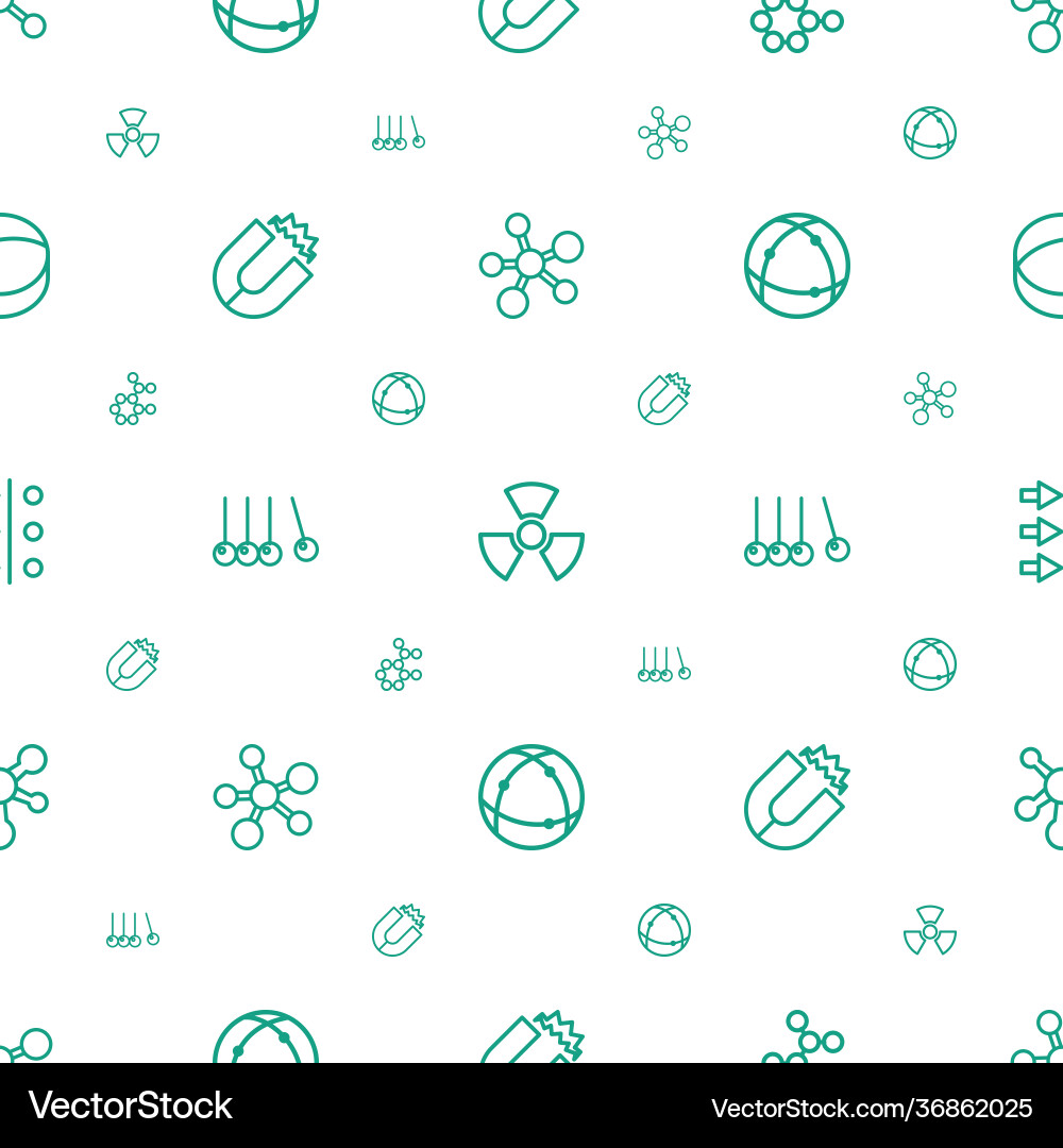 Physics icons pattern seamless white background vector image