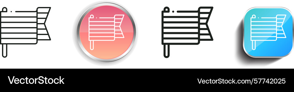 Pride icon thin linear regular and button style Pride icon thin linear regular and button style vector image